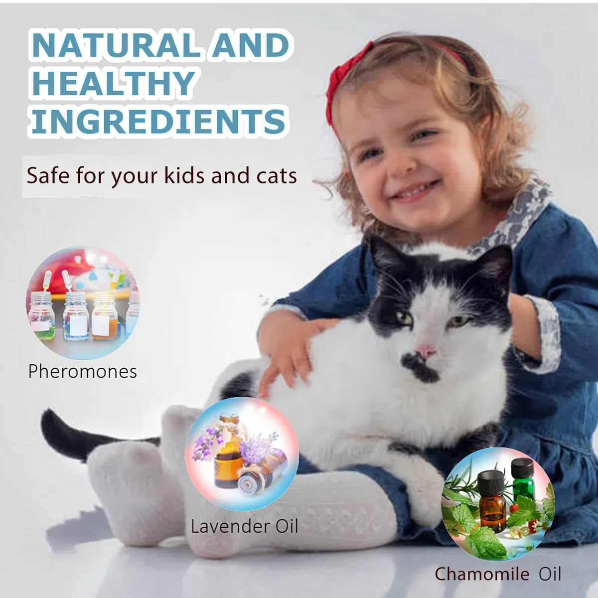 Collares para Gatos 2 en 1 – 2 Collares Antipulgas y Garrapatas + 1 Beruhigend mit Aceites Naturales, Ajustable y Confortable, Exclusivo y Económico, Protección y Relajación 24/7