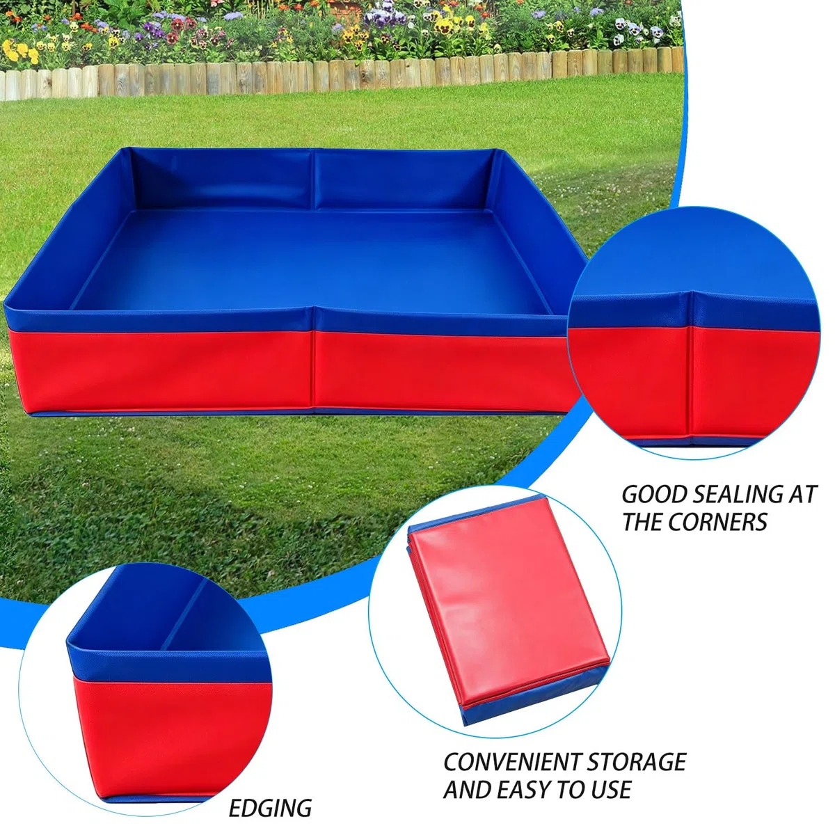 Hundepool Faltbar aus Kratzfestem,50x50x10cm Hundeplanschbecken,Schwimmbecken Für Hunde,Hundepool Schwimmbad,Faltbarer Pool Schwimmbecken für Welpe,Katze,Kleine Tiere