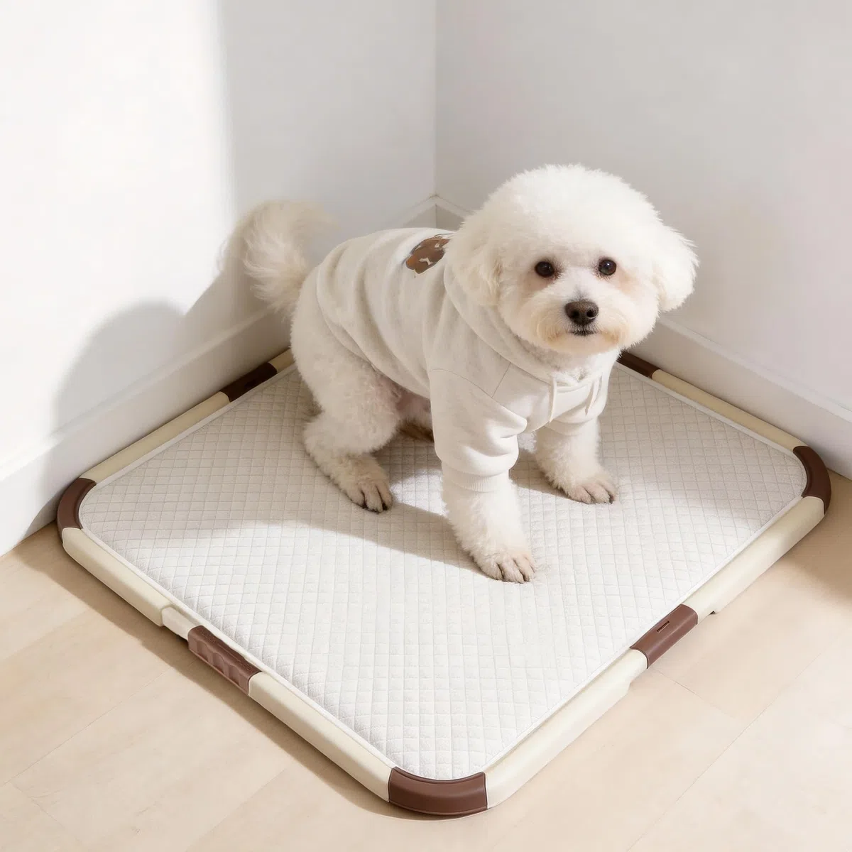 Pet Prime Welpen-Padhalter, tragbare Welpentöpfchen-Schale, Schutz vor auslaufenden Pads, tragbare Urin-Schale für die Welpenerziehung, für Pads mit Einer Größe von 53 x 53 cm oder größer