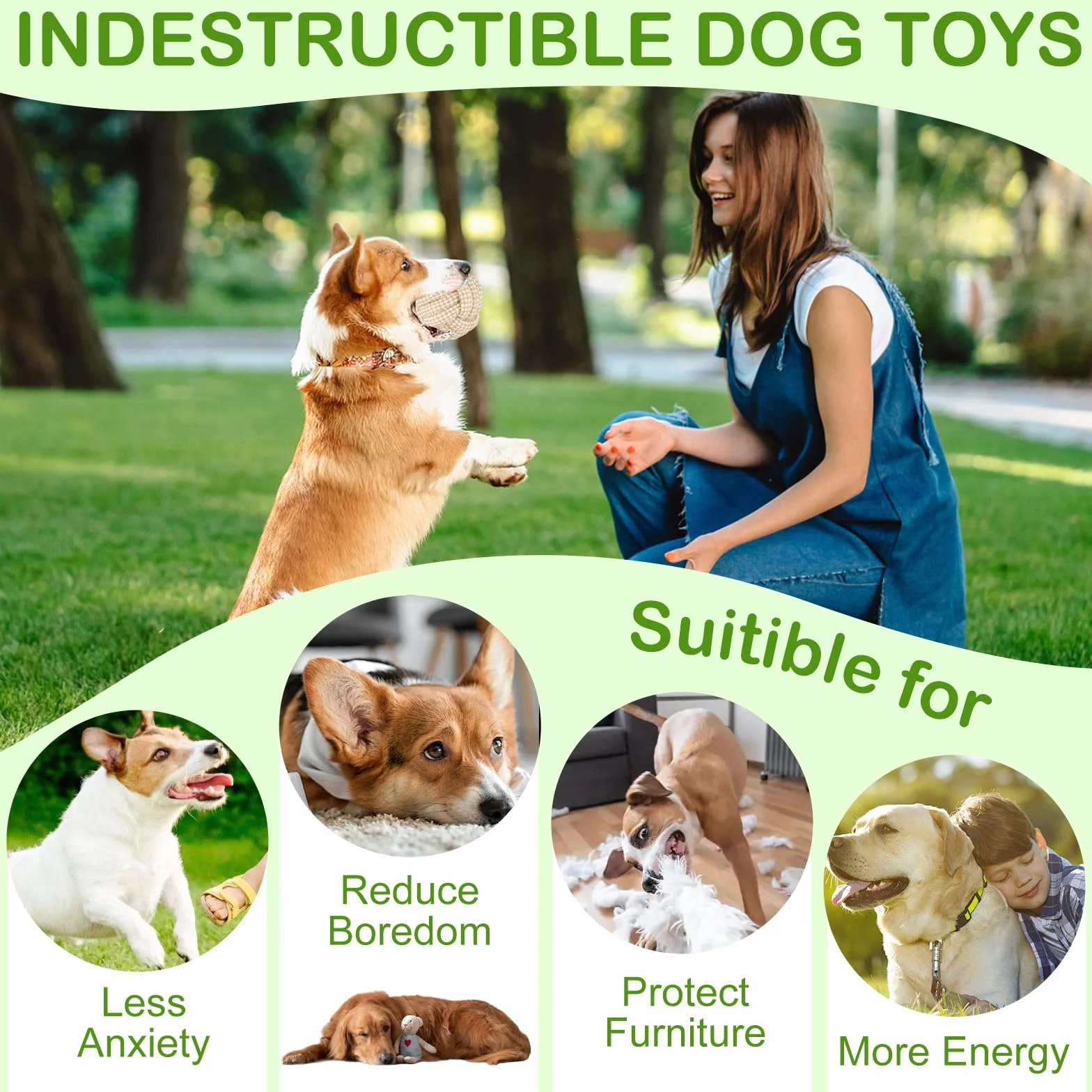 Hundespielzeug Set, 6 Stück Hunde Kauspielzeug Seil, Hundeseile Spielzeug aus Baumwolle & Hanf, Interaktives Kauspielzeug, Hundespielzeug Seil für Welpen, Kleine, Mittelgroße Hunde