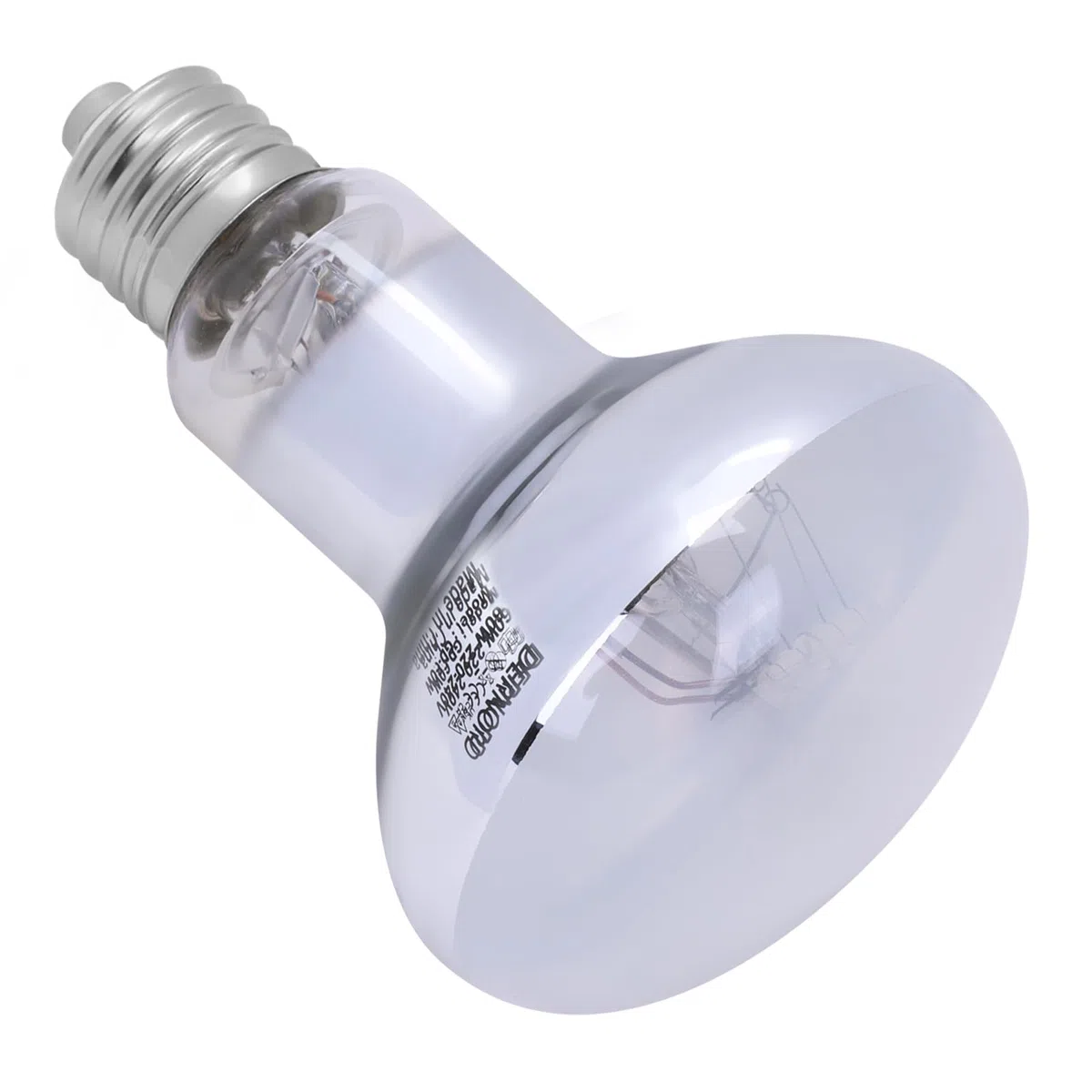 DERNORD UVA UVB Wärmelampe- 60W Quecksilberdampfkolben UV Licht Lampe für Schildkrötenhaus Gecko Bartagamen Terrarium Solar Strahler Vollspektrum Tageslichtlampe E27 Fassung