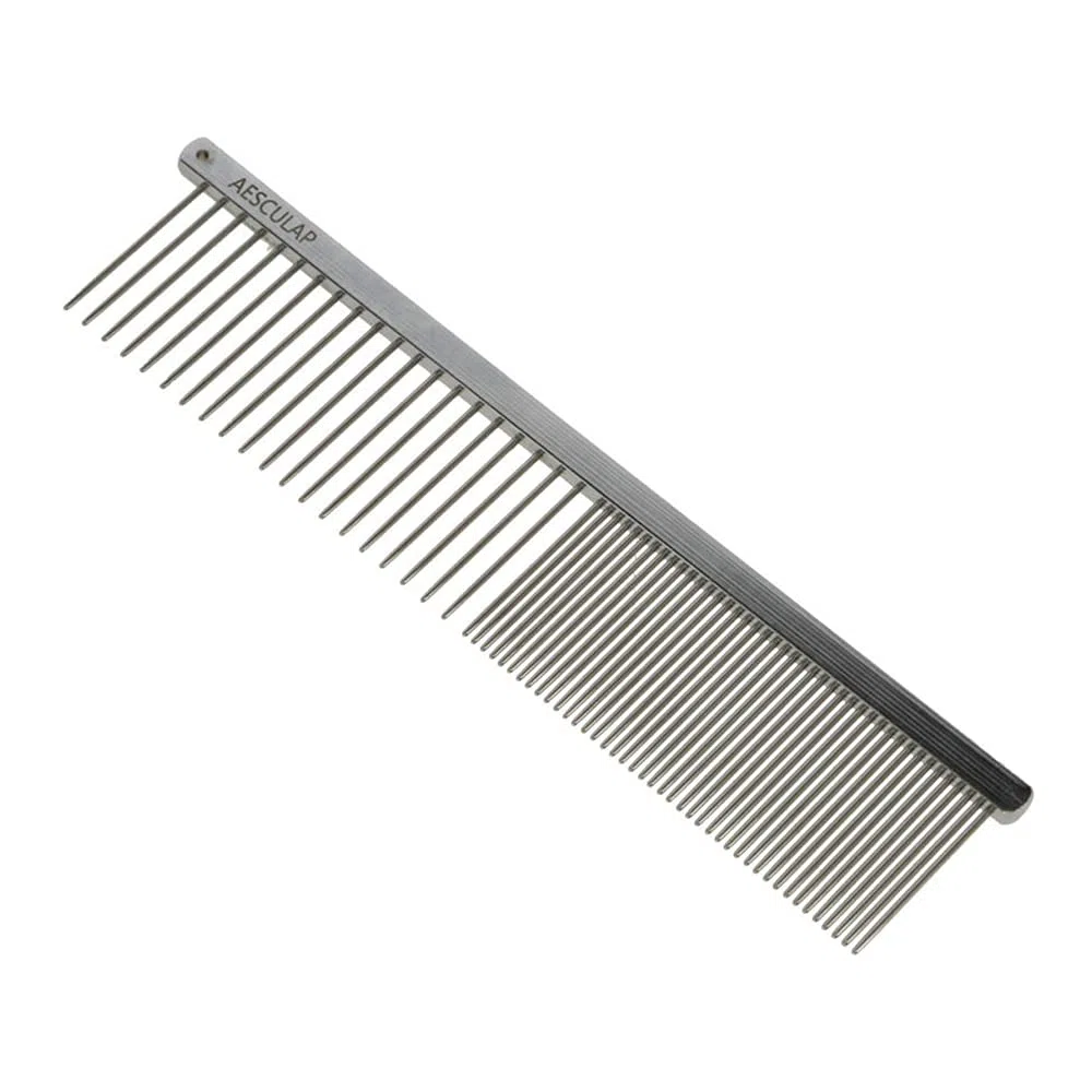 Kerbl VH401 Aesculap Fellkamm mit Edelstahlgriff, 190mm x 40mm, 72 Stück