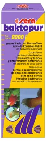sera baktopur 100 ml - Arzneimittel für Fische gegen bakterielle Infektionen (z. B. Maul- und Flossenfäule), Medizin fürs Aquarium