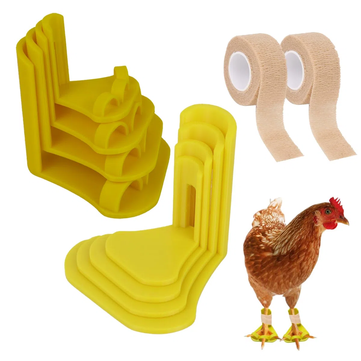 Fixierungsschienen für Hühner, Enten und Gänsebeine, Hühnerbeinschiene für Hühner in verschiedenen Wachstumsstadien,10 Stücke Verstellbare Stützband Für Hähne Gebrochene Füße Geflügel Jungvög