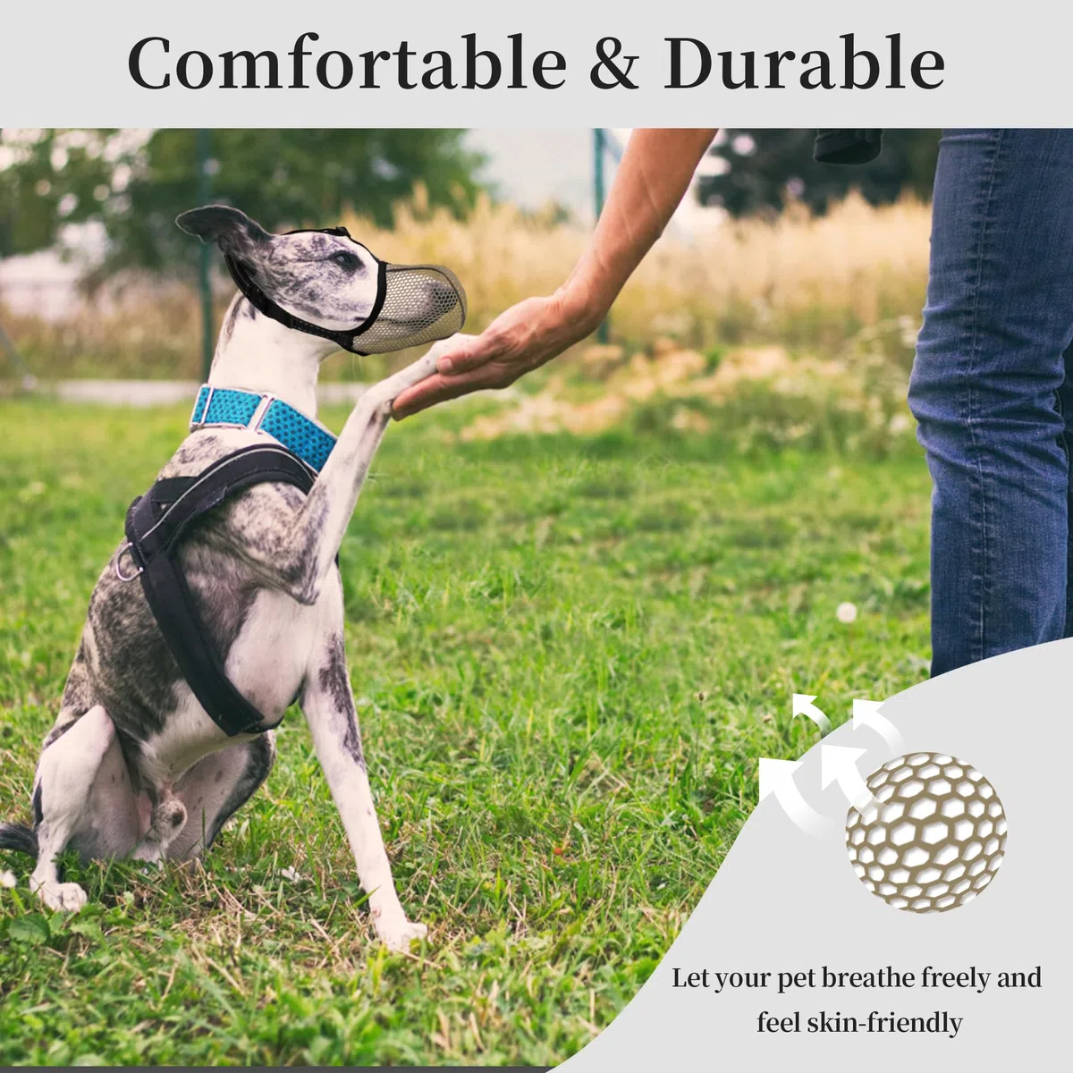 Maulkorb für Hunde, atmungsaktiv, weich, für extra kleine Hunde, verhindert Bellen, Beißen, Kauen, reflektierender, Verstellbarer Korbmaulkorb mit Air-Mesh für Dackel, Braun, Größe XS