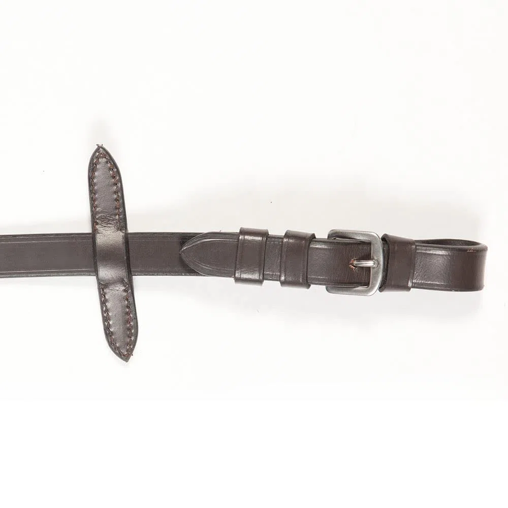 PFIFF 102693 Leder-Gummi-Zügel, schmal, braun Full