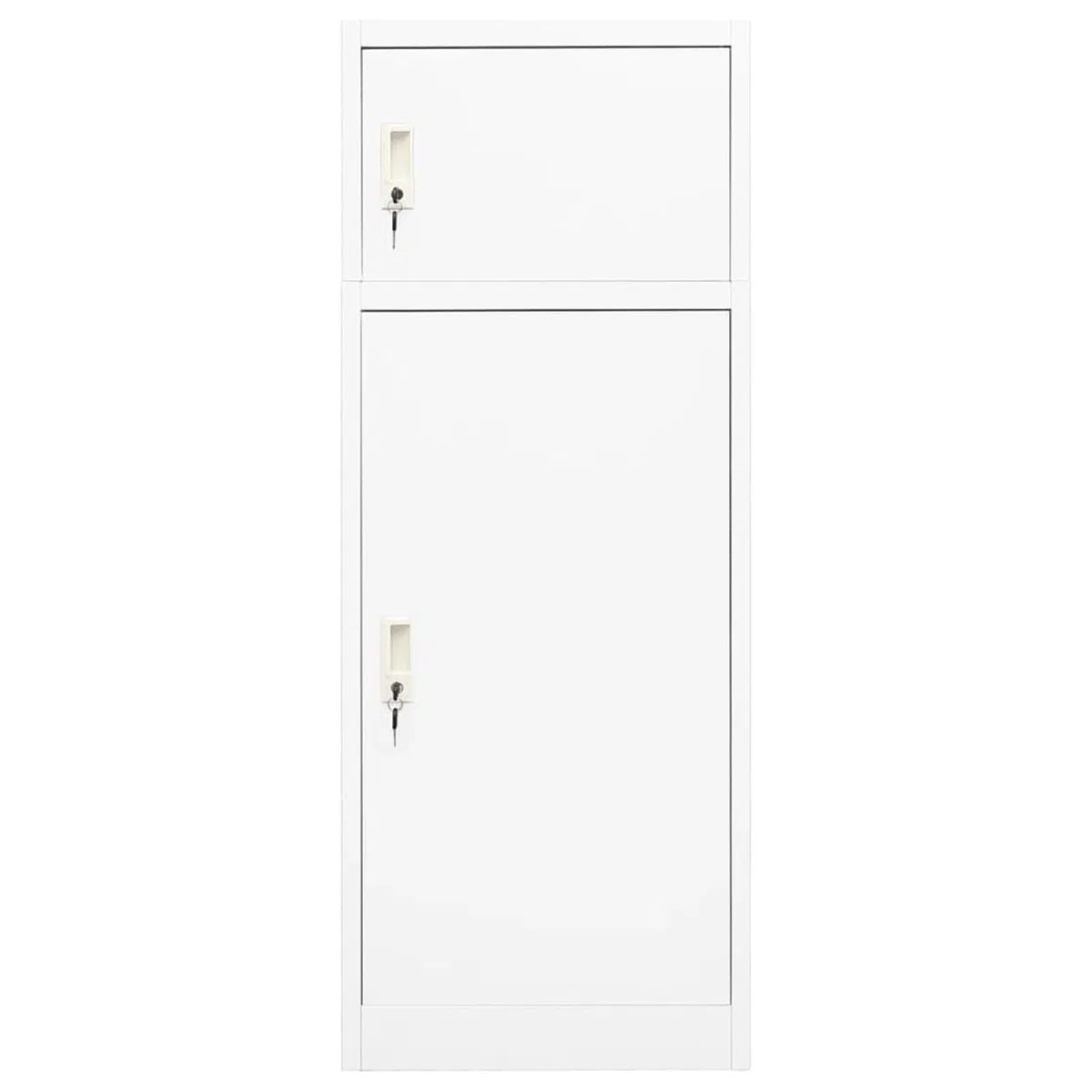 Sattelschrank Weiß 53x53x140 cm Stahl Sattelschrank 339599