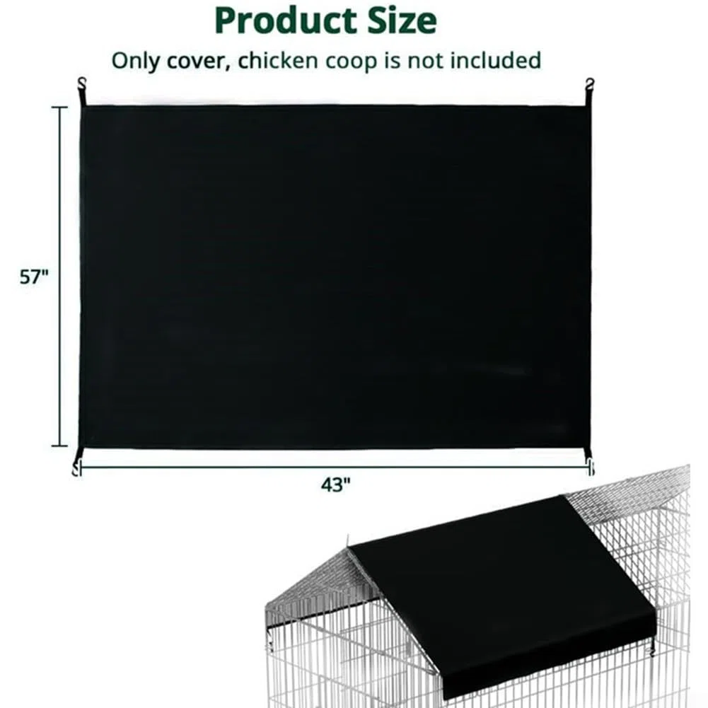 Robuste, wasserdichte Abdeckung für Hühnerstall, 144,8 x 109,2 cm, Oxford-Sonnenschutz für ganzjährigen Schutz von Hühnern
