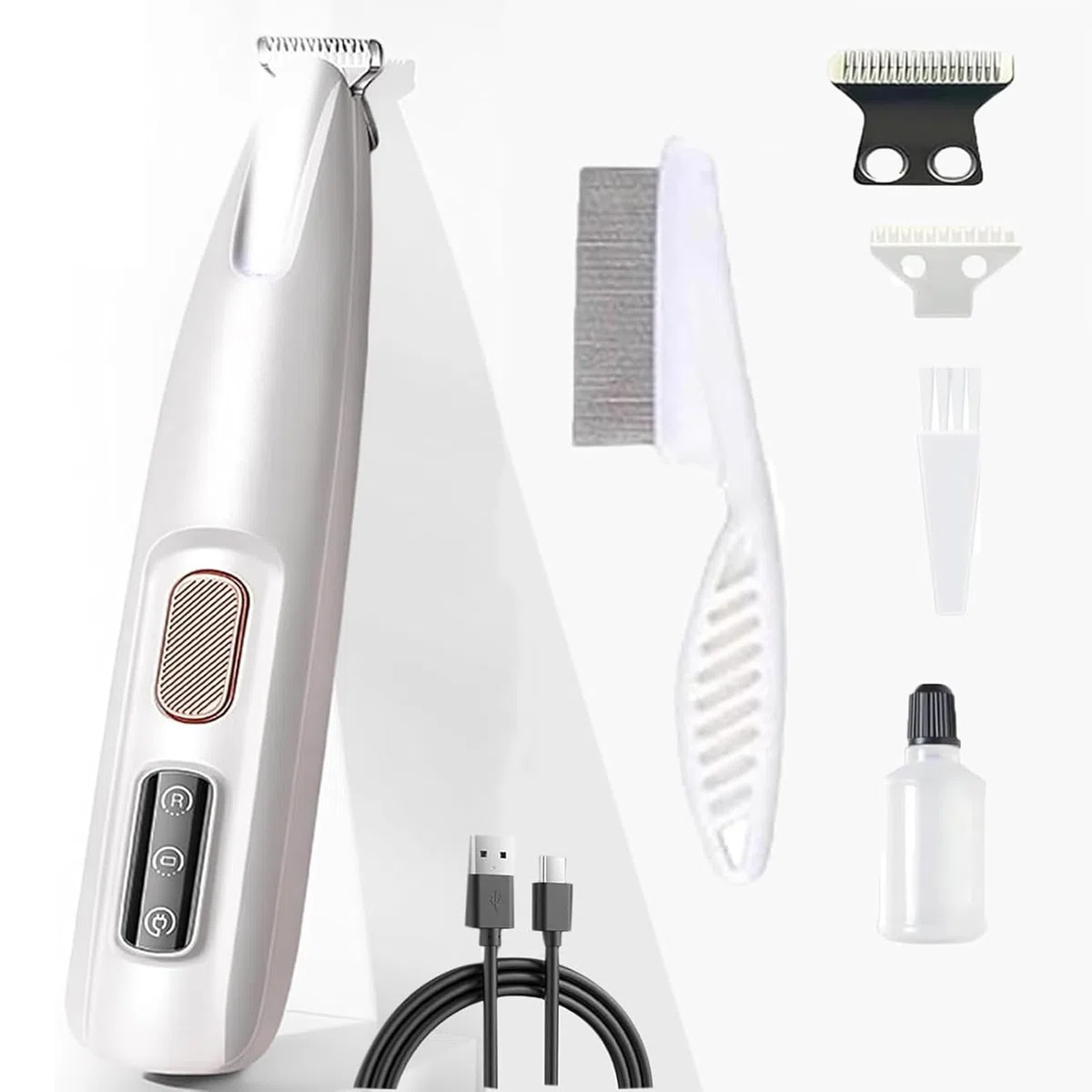 Paw Trim Pro, Pfotentrimmer Für Hunde, Schermaschine Hund, Leise Wasserdicht Hundepfoten Trimmer Für Pfoten, Augen, Ohren, Gesicht, Körp (A)
