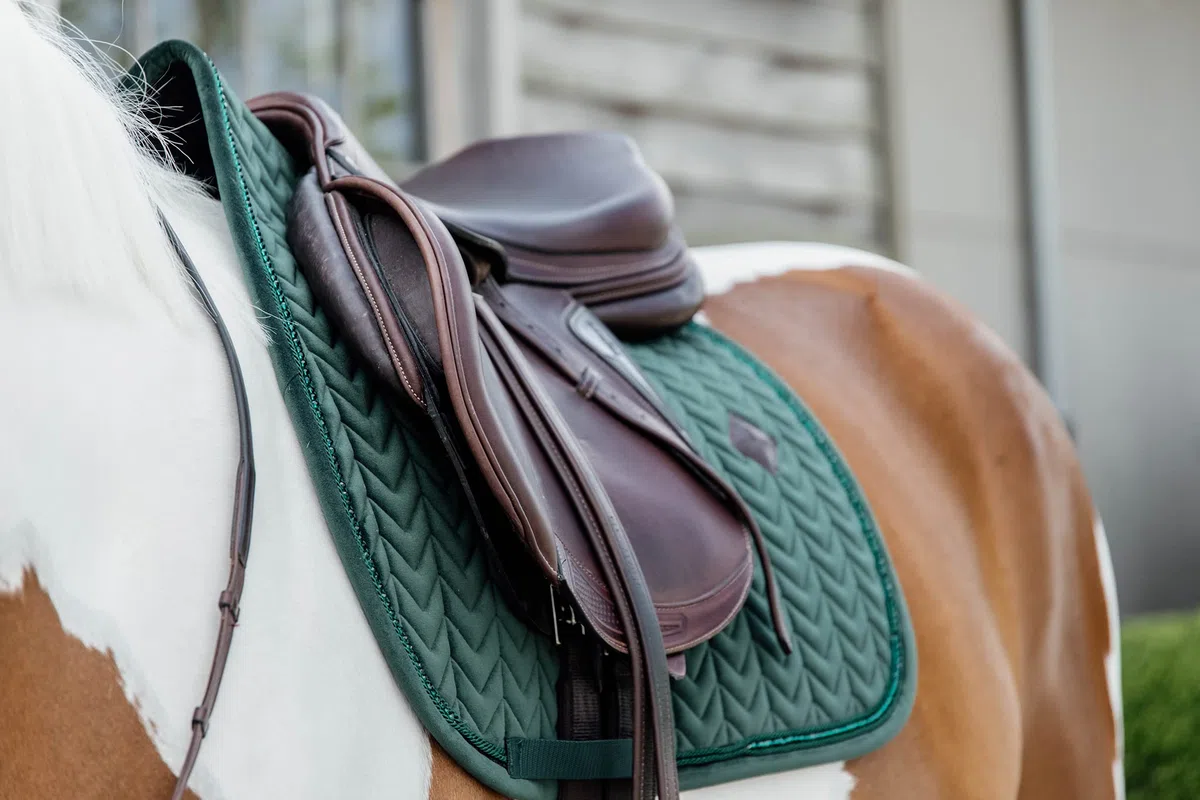 Kentucky Horsewear Schabracke Velvet Pearls, Größe:SR, Farbe Kentucky Horsewear:Pine Green