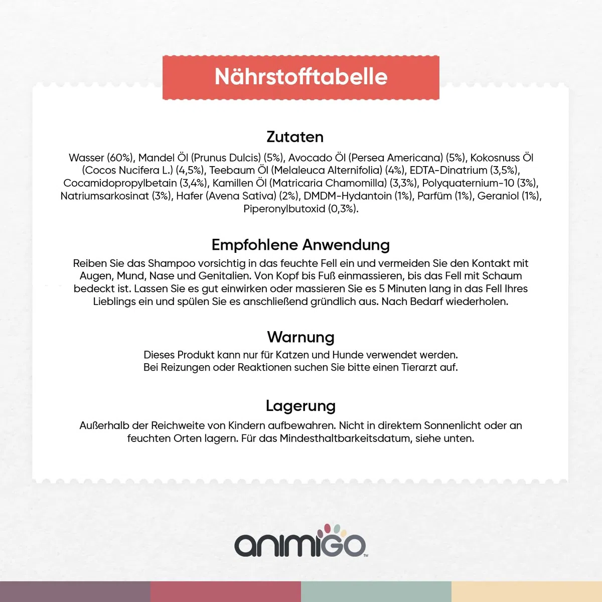 animigo Flohshampoo Hund & Katzen 500ml - Flohmittel mit Teebaumöl - Gegen Zecken, Flöhe & Juckreiz - Alternative zu Flohspray, Zeckenhalsband, Flohkamm - Mit Kokosöl, Mandelöl - Natürliche Zutaten