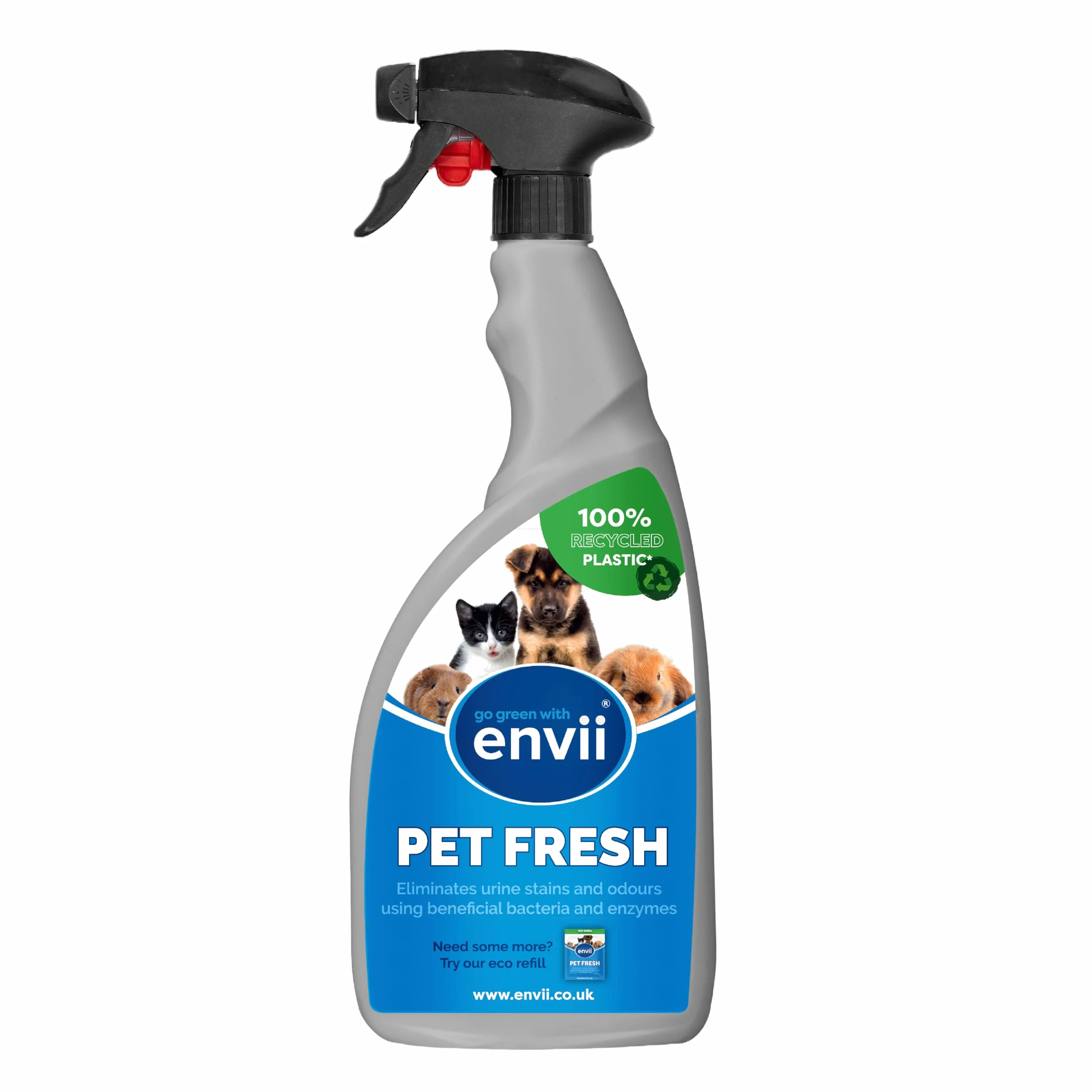 Envii Pet Fresh Enzymreiniger für Katzenurin und Hundeurin Geruchsentferner & Fleckenentferner Gegen Alle Gerüche, Reinigung auf Sofa, Sessel, Matratze, Auto, Porentief & Biologisch