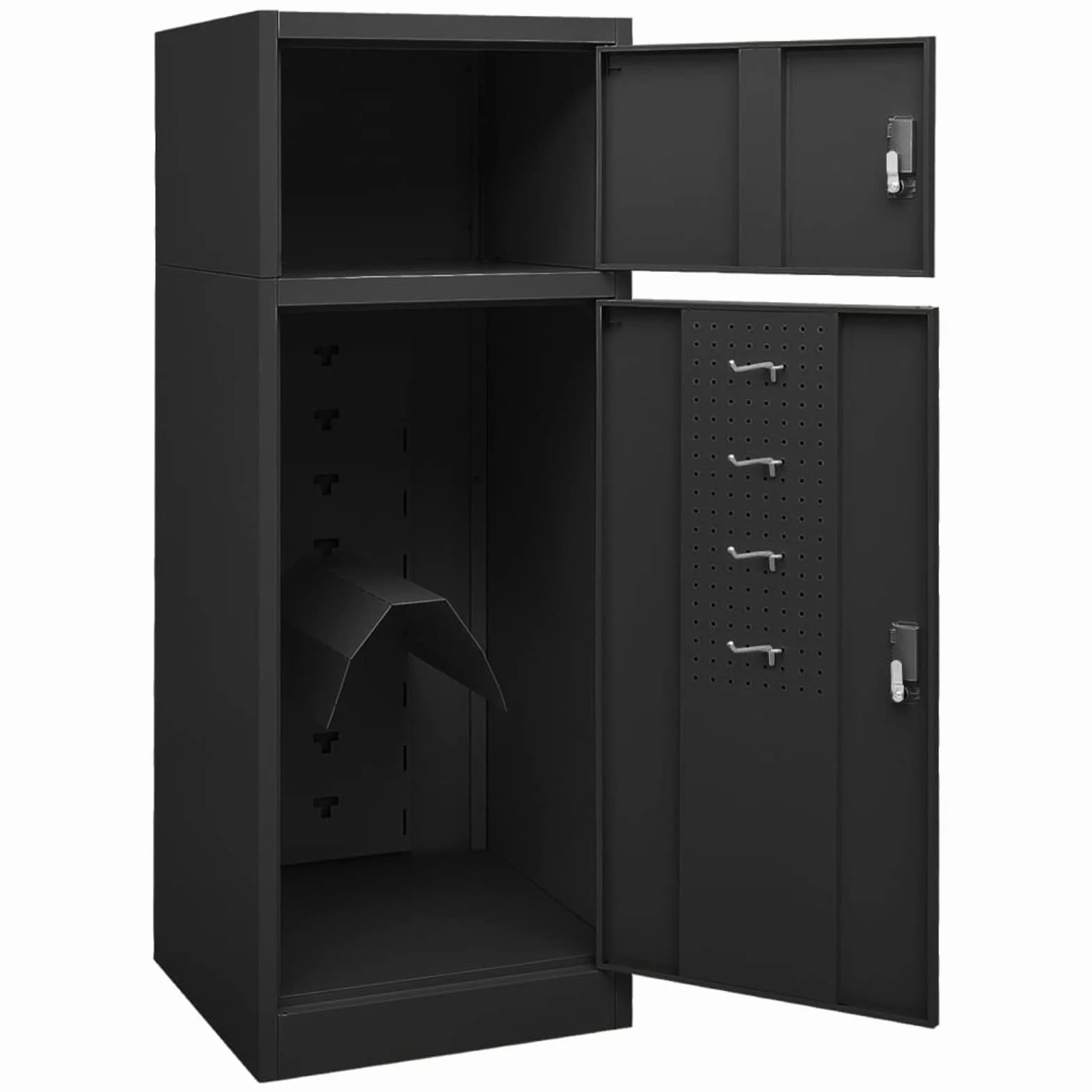 ARKEM Sattelschrank Anthrazit Sattel Pferd 53x53x140 cm Stahl Stahlschrank