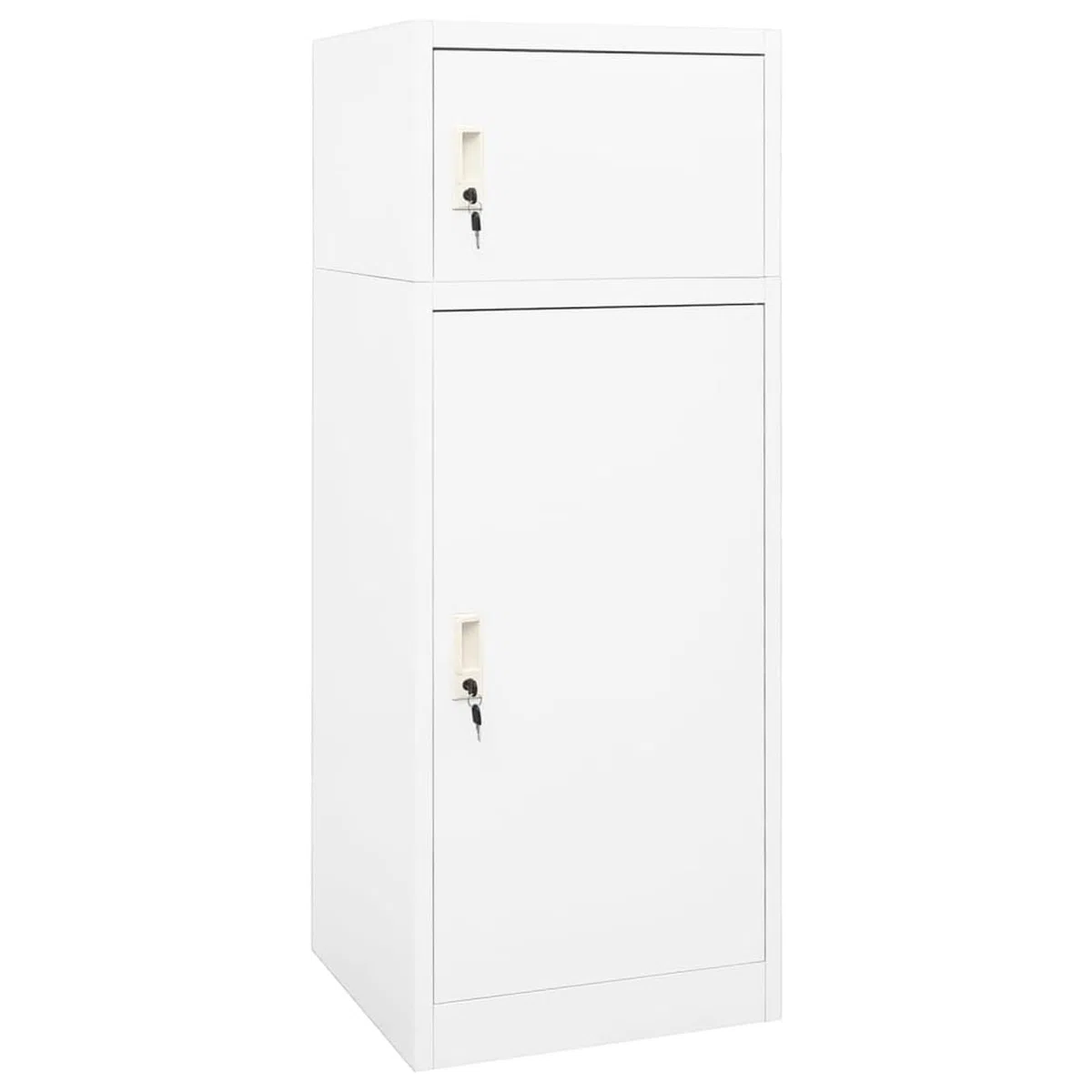 Sattelschrank Weiß Stahlschrank 53x53x140 cm Stahl Sattel