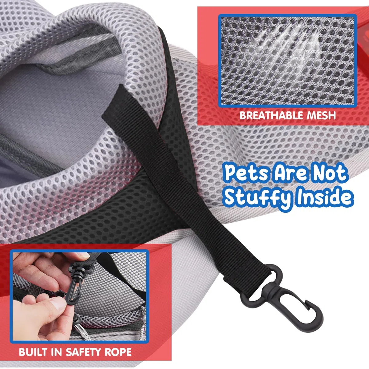 PETCUTE Hundetragetasche Tragetuch,Verstellbare Transporttasche für Haustiere,Welpen Umhängetasche für Outdoor Reisen,Atmungsaktiv Haustiertragetasche mit Sicherheitsleine,Bis zu 4kg,Schwarz,S