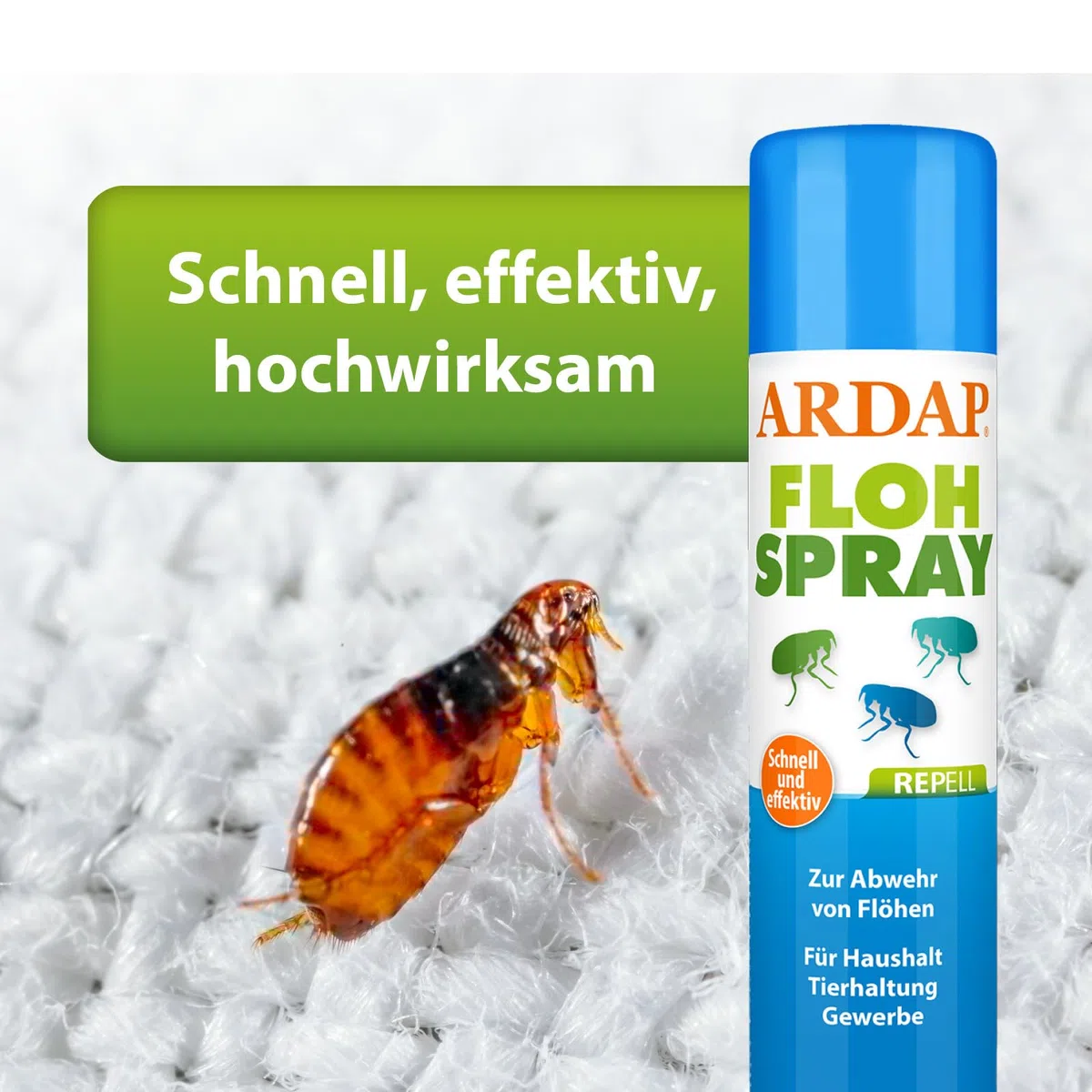 ARDAP Repell Flohspray für Wohnung und Möbel 750ml - Alternative zum ARDAP Fogger gegen Flöhe / Floh Fogger - Flohmittel für Wohnung - Umgebungsspray Flöhe - Wirkt schnell & effektiv (PT19)