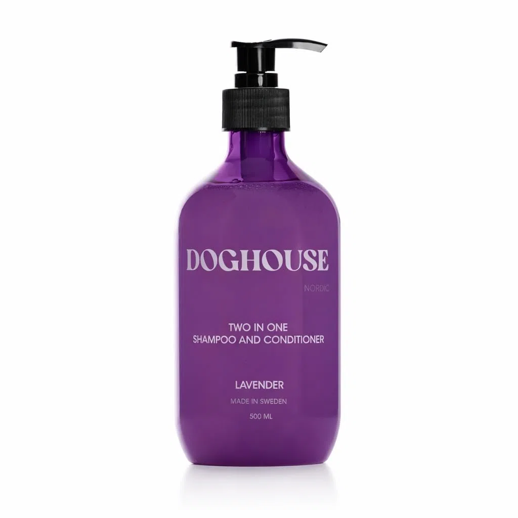 2-in-1 Lavendel Hundeshampoo und Spülung – 500ml: Beruhigendes, veganes Shampoo für weiches, glänzendes Fell und empfindliche Haut – Ideal für Hundepflege und Fellpflege (Lavendel)