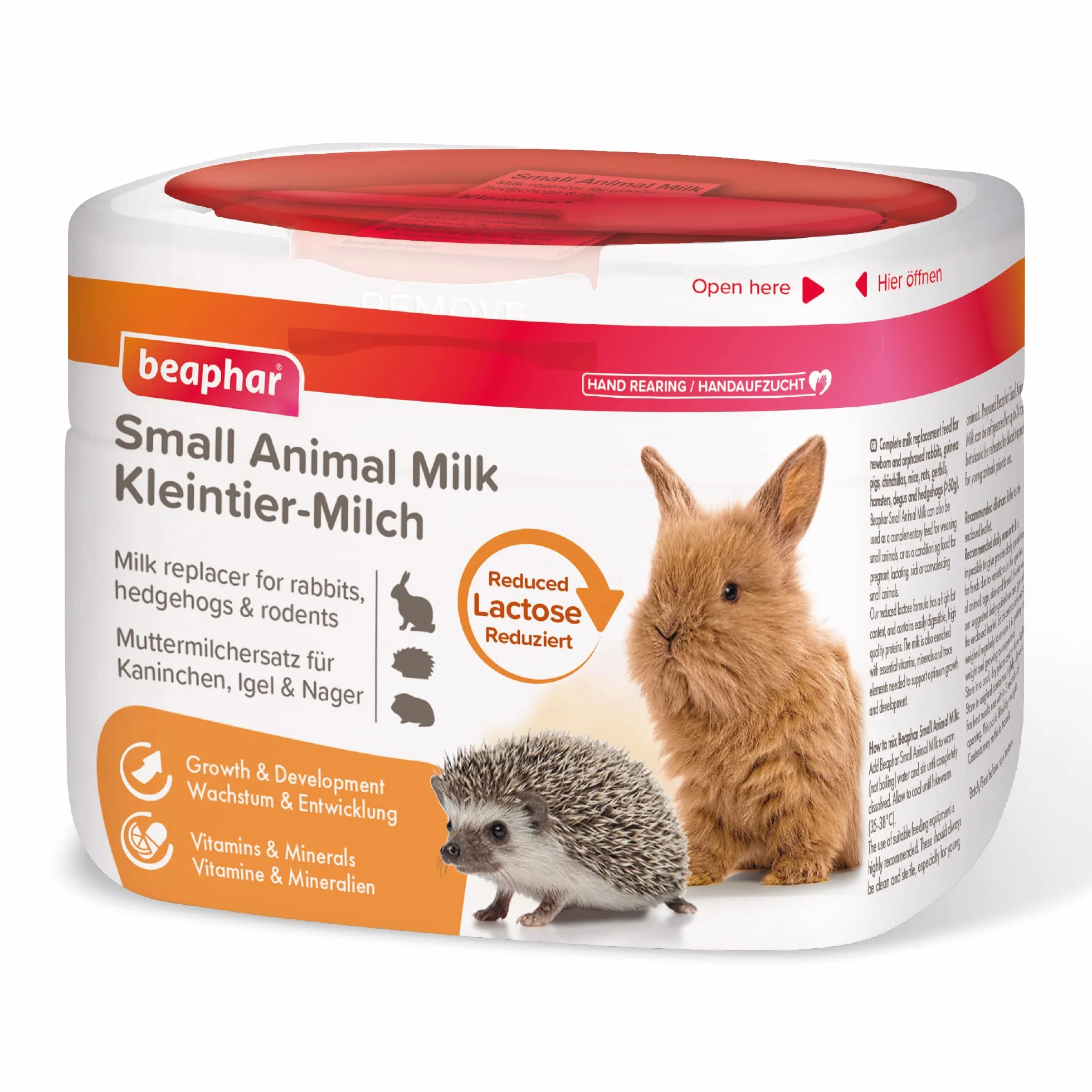 BEAPHAR - Kleintier-Milch - Für Kaninchen, Igel Und Nager - Muttermilchersatz - Laktosereduziert Für Optimales Wachstum Und Entwicklung - 200 g