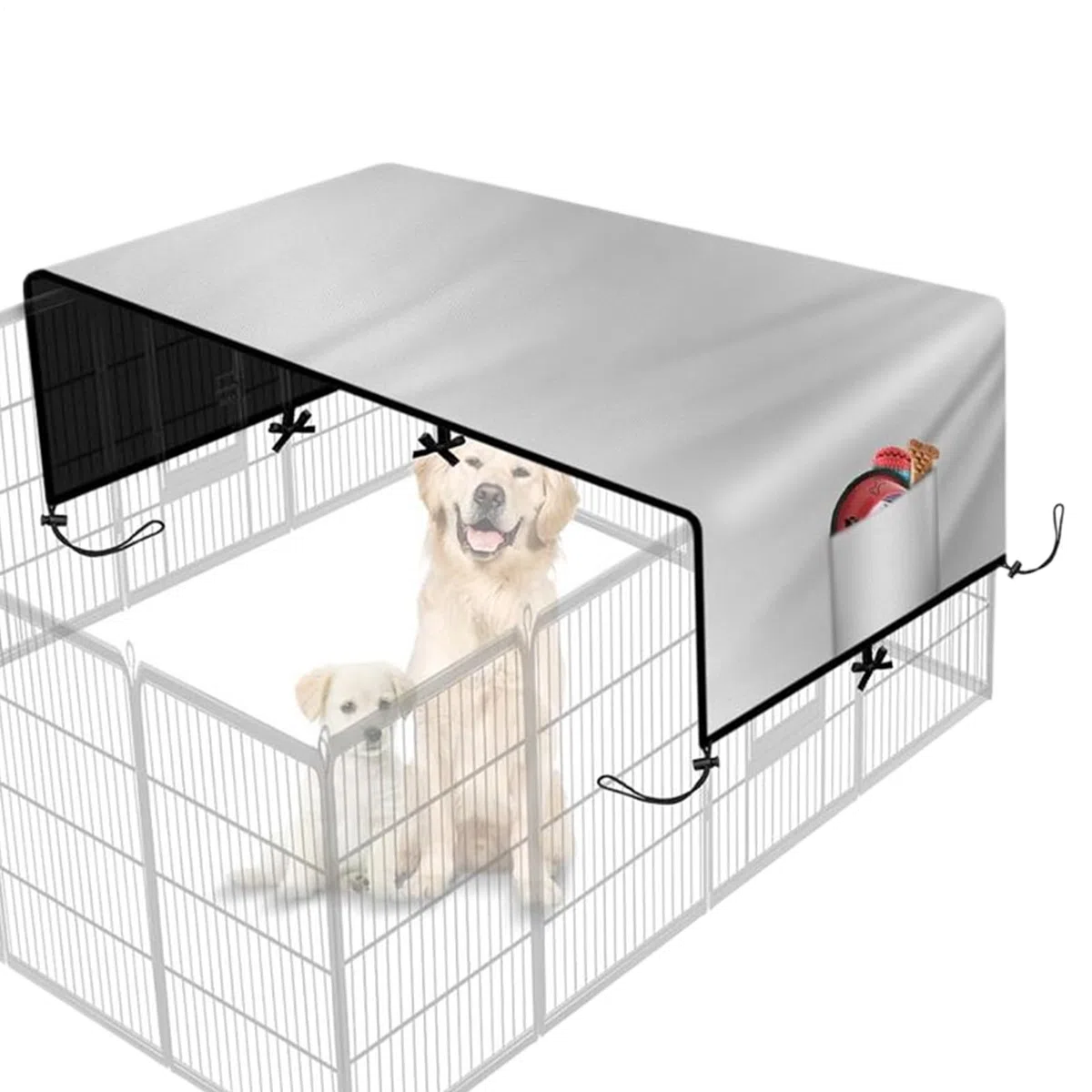 Abdeckung für Käfige, 210D Oxford-Sonnenschutz, wasserdicht, für große Hundekäfige, Terrasse, Picknick, Outdoor, Camping, Hinterhof, , Park, Familientreffen