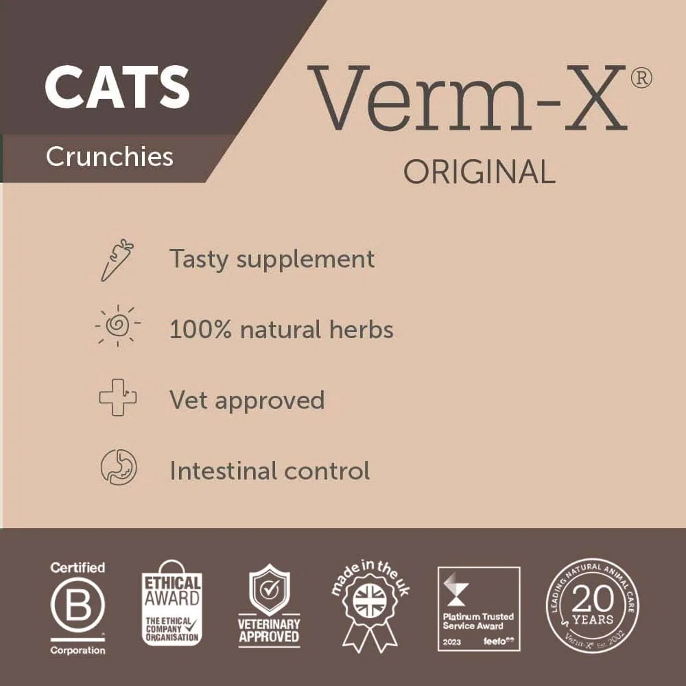 Verm-X ​​Herbal Crunchies für Katzen - 1 kg tub - Clear, Unisex, VMX0015