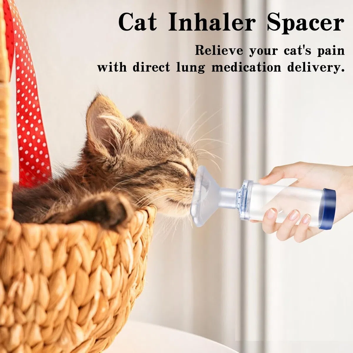 Aerosolkammer,Inhalator Spacer für Katzen oder Hundefür Haustiere, mit Maske, hilft Haustieren beim Atmen und bei der Abgabe von Medikamenten