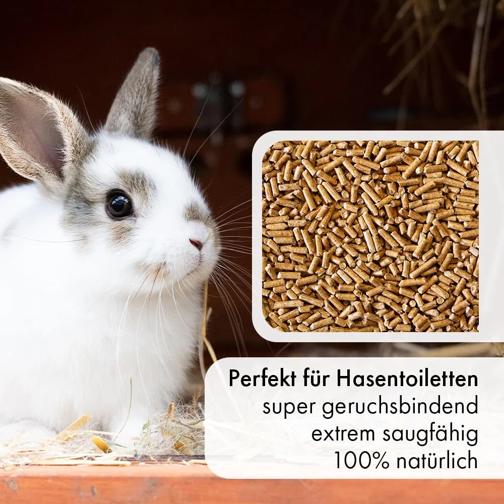 Kleintierpellets Naturholz-Pellets als Einstreu - 10 oder 20 Liter- Kleintierstreu für Hamster, Kaninchen, Nager, Katzen u.ä. - saugstark und geruchsbindend - Nicht klumpende Holzpellets (20 Liter)