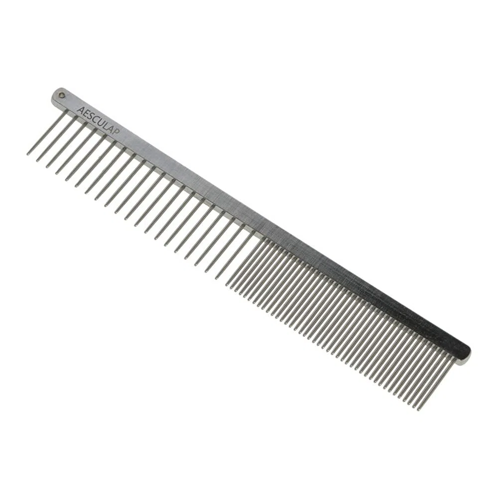 Kerbl VH401 Aesculap Fellkamm mit Edelstahlgriff, 190mm x 40mm, 72 Stück