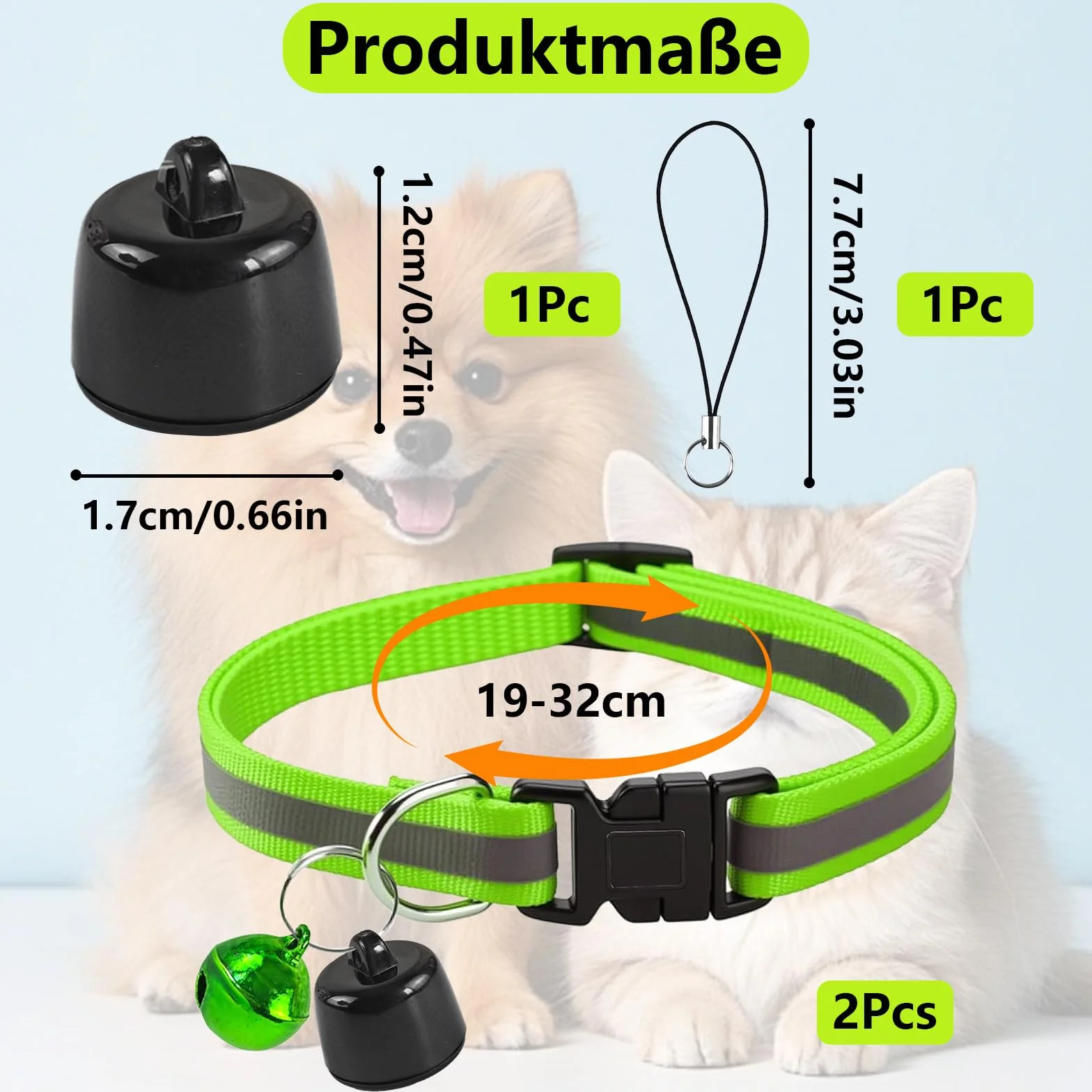 Katze GPS Tracker Hund Kompatibel mit iOS ＆ Android, Weltweite Standortverfolgung, Katzen Halsband GPS Trackers Ohne ABO, Mini Pet Tracker für Katzentracker Katzentracking Peilsender