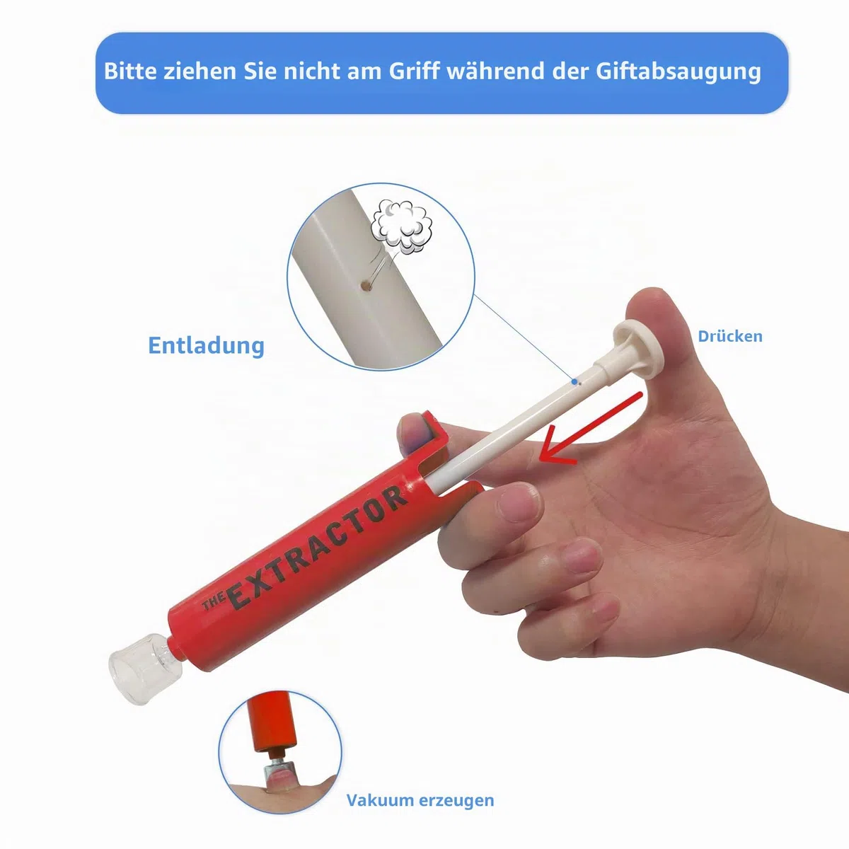 Schlangenbiss-Set für Menschen, Klapperschlangen-Biss-Set, Bienenstich-Set, Venom Snake Bite Kit für Hunde, Venom Extractor Kit, Venom Extractor Saugpumpe, Biss und Stich Erste Hilfe für Wandern,