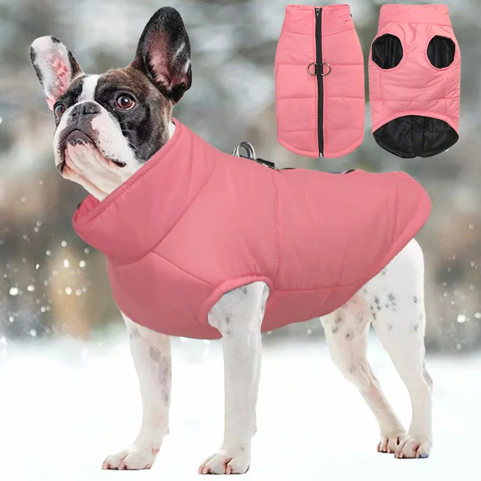 FEimaX Hundejacke Hundemantel wasserdichte Hunde Winter Warm Mantel für Kleine Mittlere Große Hunde Regenmantel Welpen Gepolstert Puffer Weste Haustier Kleidung