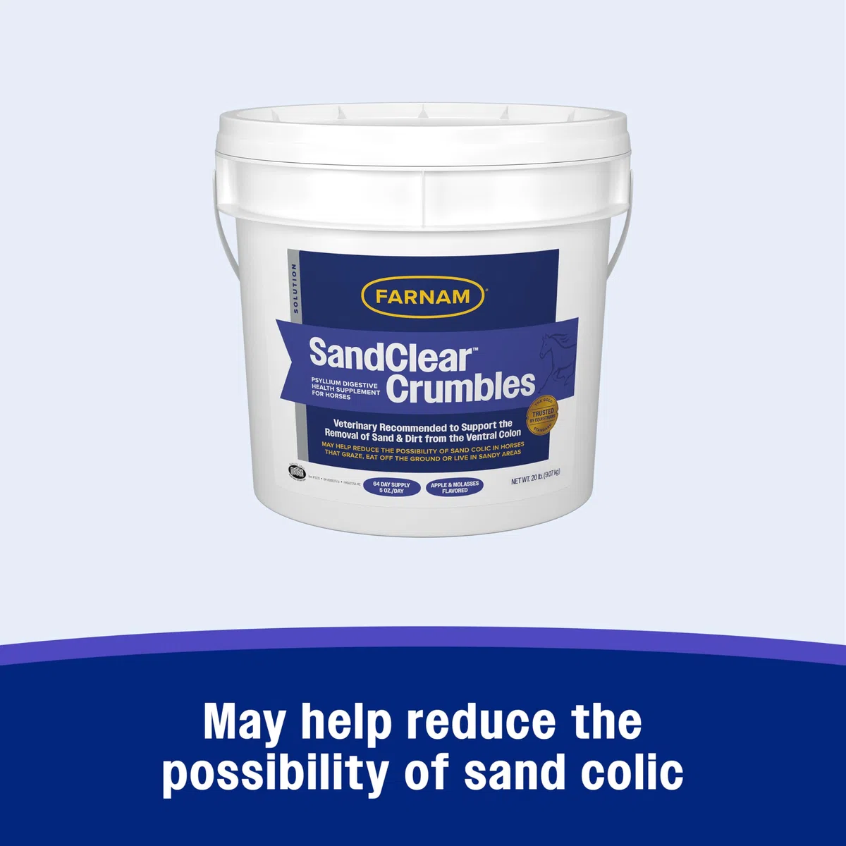 Farnam Sand Clear - Limite Les risques de coliques de Sable Chez le Cheval 9 kg