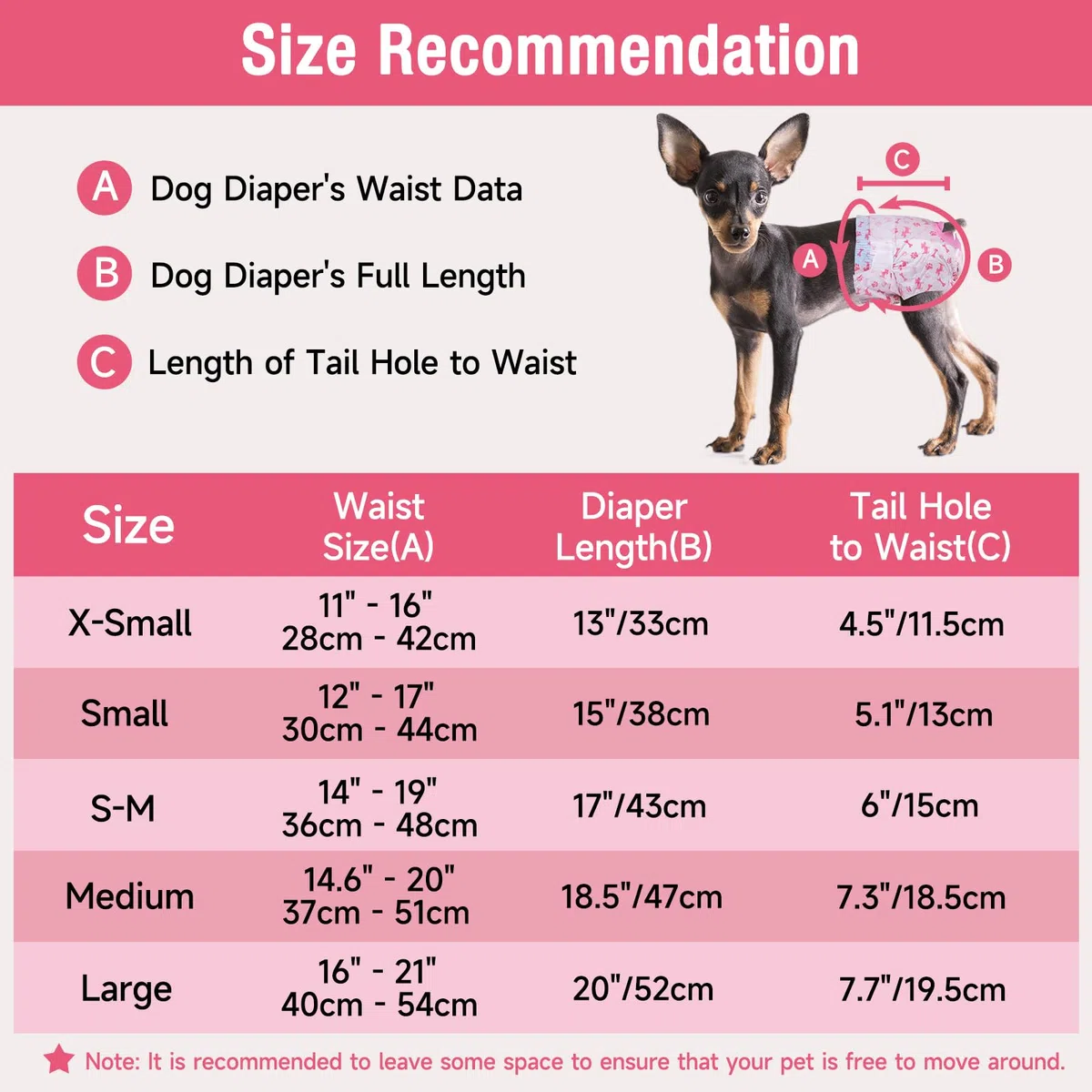 Pet Soft Hundewindeln für Hündinnen, 20 Stück Einweg Windeln für Hunde&Katzen, Hochsaugfähige Katzenwindeln Läufigkeitshose für Hündinnen mit verstellbarem Schwanzloch (S-20 Stück)